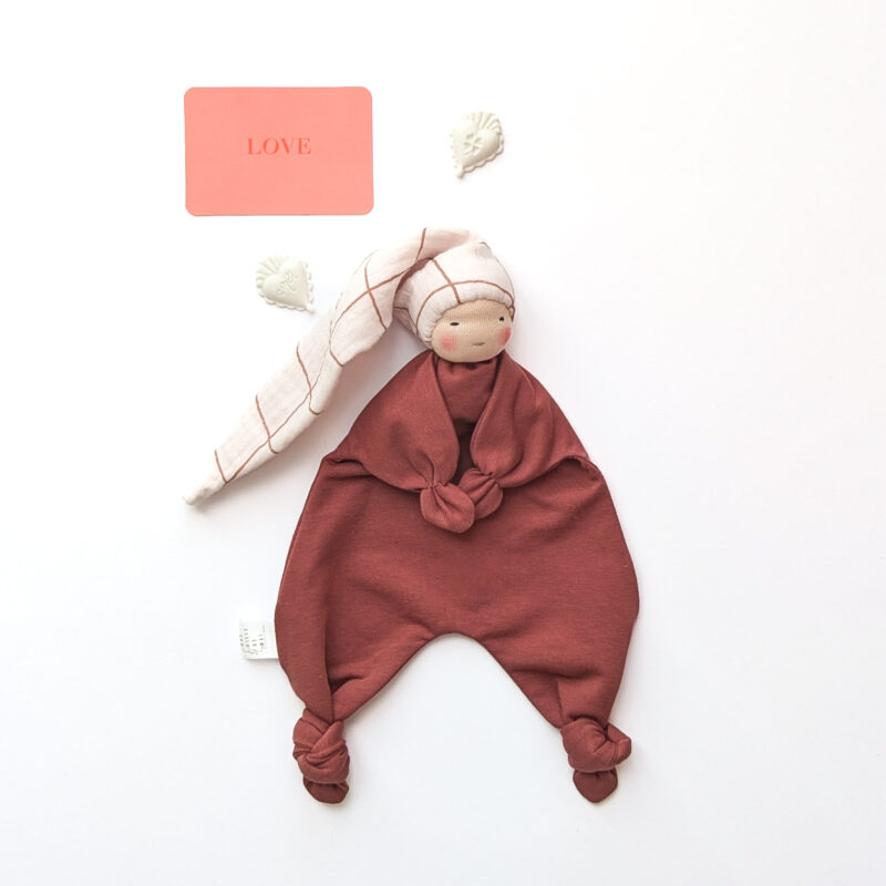 doudou vieux rose bébé bloomy