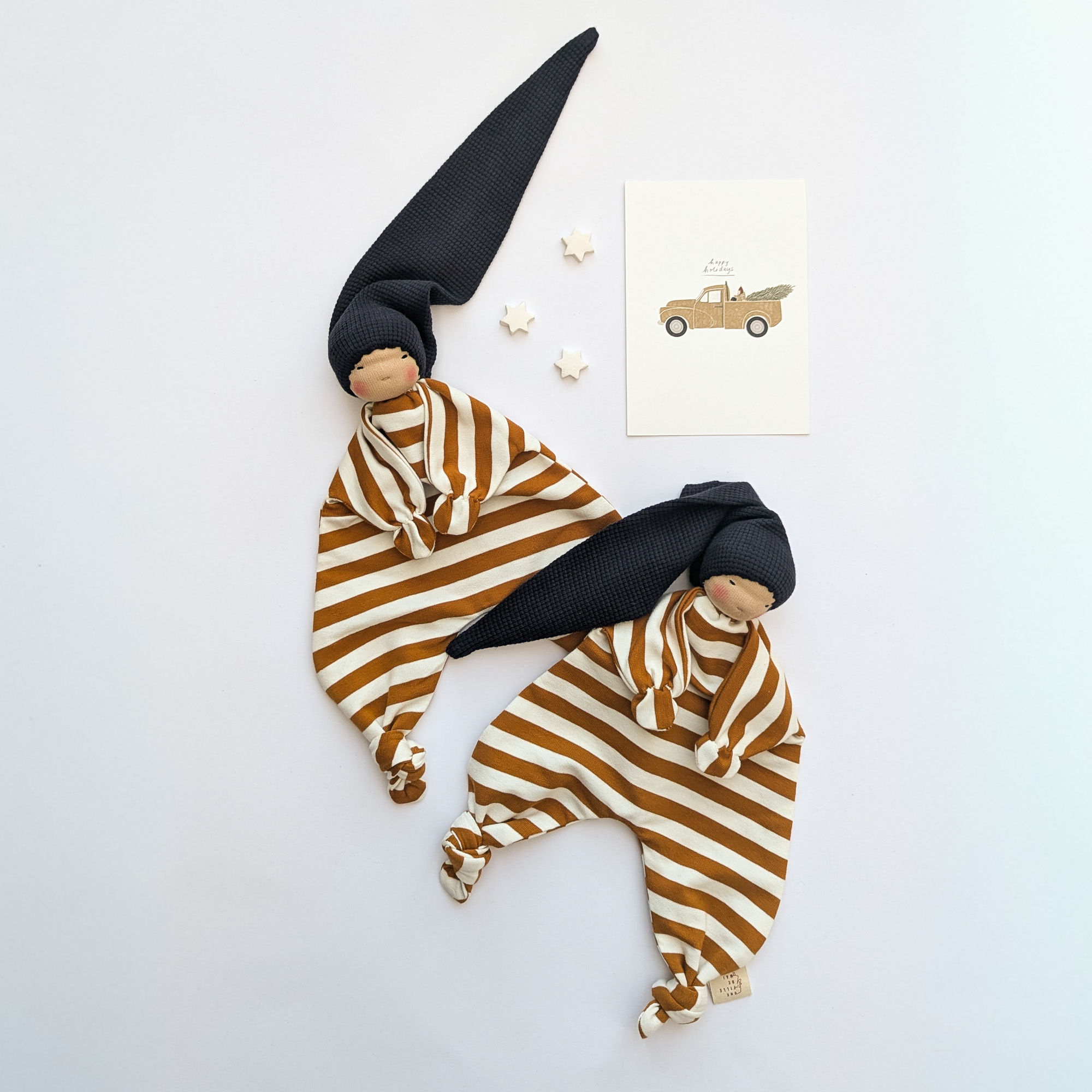 doudou bloomy rayé waldorf en coton bio