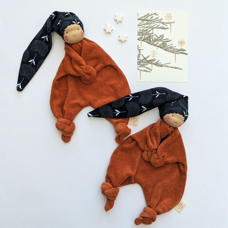 doudou bloomy terracotta waldorf fait main