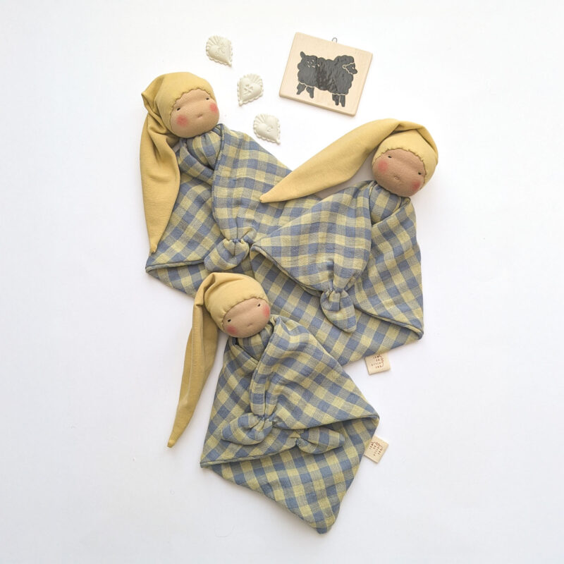 doudou Waldorf vichy vanille