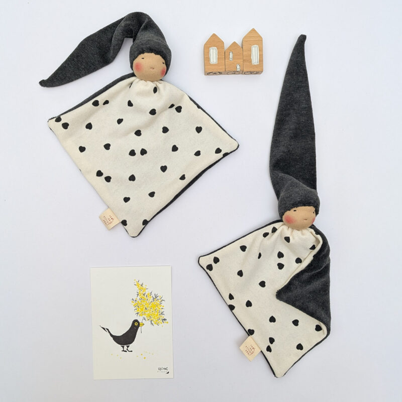 Doudou Waldorf Tiny Ardoise